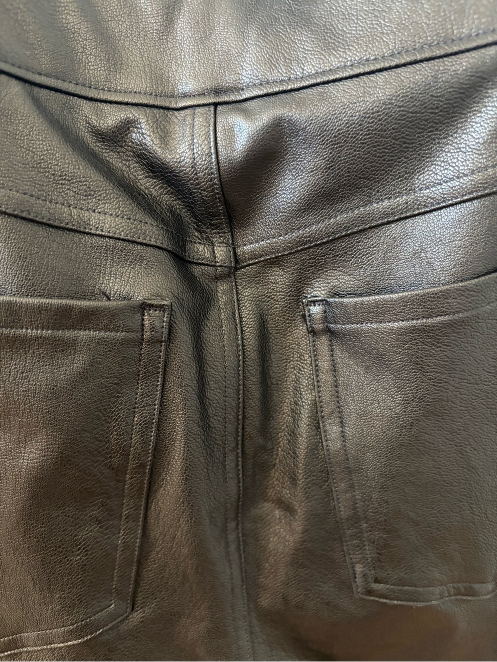 SPANX Black Faux Leather Leggings - Picture 4 of 5